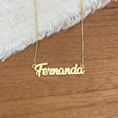GARGANTILHA NOME PERSO FONTE 2 DOURADO